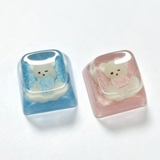 Handcrafted 3D Bear Resin Keycap Epoxy Irregular Keycap Unique for Mechanic picture