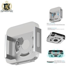 Sturdy Under Desk & Wall Mount for Mac Mini M1/M2: Space Saver & Scratch Guard picture