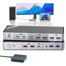 Minisopuru KVM Switch Dual Monitor Docking Station for Laptop & Desktop picture