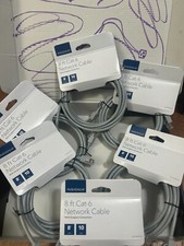 Small Lot -Insignia- 8 foot Cat-6 Ethernet Cable - Gray - QTY 7 - NEW picture