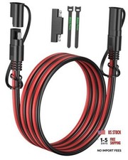 SAE Extension Cable 16AWG, 10Ft SAE to SAE Extension Cord DC Power Black&Red 1 picture
