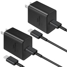 45W Super Fast Charger 2.0 with 6ft Cable USB C Dual Pack Black picture