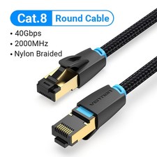 Nylon Braided CAT8 Shielded 2000MHz 40Gbps Ethernet LAN Ultra HighSpeed Cable picture
