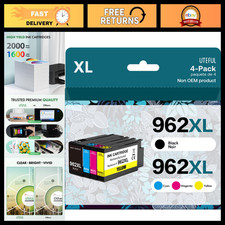 High-Quality Compatible Ink Cartridges 962XL Replacement 4 Pack - Black, Yellow, picture