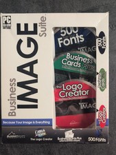 Summitsoft Business Image Suite PC CD-ROM Set Logo Creator 500 Fonts Vintage picture
