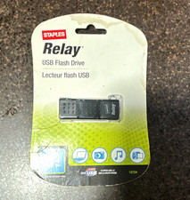 Staples Relay 8GB USB 2.0 Hi-Speed USB Flash Drive Black MPN 19704 picture