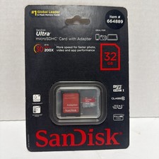 SanDisk Ultra 32GB microSDHC Memory Card with SD Adapter New Sealed Package picture
