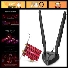 WiFi 6E PCIe Card AXE5400 for PC - Intel AX210, Magnetic Base, High-Speed Connec picture