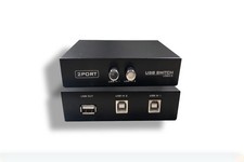 USB Switch Push Button AB 1A-2B Black picture