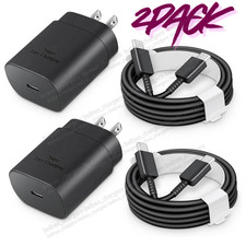 25W Dual PD Type C Cable Super Fast Wall Charger USB C Block For Samsung Android picture