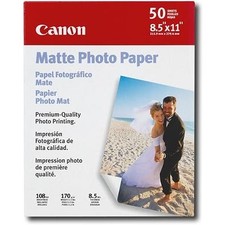 5 Packs Canon Photo Paper Plus Matte 8 1/2 x 11 50 Sheets picture