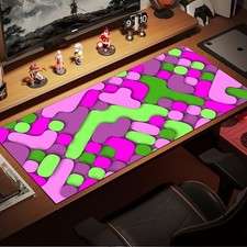 1pc Mouse Pad (Purple Pink Green Soft Abstract Pattern) Durable Extra Large No picture