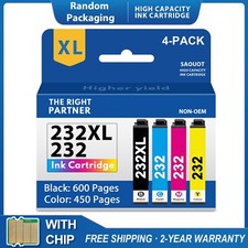 4PK 232XL Ink Cartridge replacement for Epson WorkForce WF-2950 XP-4200 picture