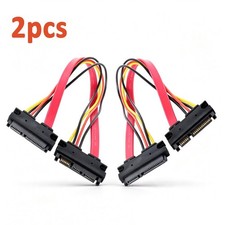 22 Pin SATA Extension Cable 7+15 Pin Male to Female for HDD SSD Power Data 50cm picture