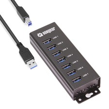 7-Port USB Hub 3.2 Gen 1 – Mountable SuperSpeed Data Hub with USB Ports for L... picture