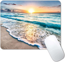 Beach Sunset Mouse Pad,Cute Mouse Pad,Custom Small Mouse Pads with Designs,Porta picture