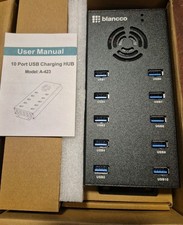 10 Port USB Charging Hub Model A-423 Blancco New Open Box picture