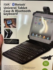 Itek Universal Tablet Case & Bluetooth Keyboard Black NEW in Box picture