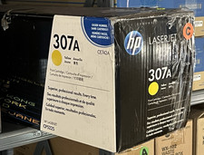 HP 307A CE742A Yellow Standard Yield Toner Cartridge-Bad Box picture