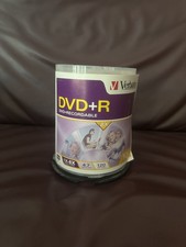 Verbatim DVD+R DVD Recordable 8x 4.7GB 120 Min 100 Pack New  picture