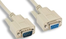 3FT DB9-Male to DB9-Female Serial Cable Beige picture