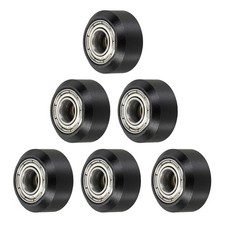 6pcs 3D Printer Wheels Small Slot POM Pulley Wheels Gantry Wheel Black MR105 picture