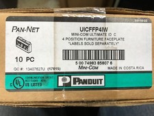 Panduit UICFFP4IW Mini-Com 4 Port Furniture Faceplate Off-White (Lot of 10) picture