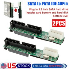 2Pcs Serial ATA SATA to IDE/PATA 40 Pin Converter 3.5