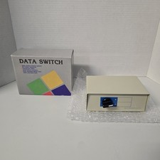 NEW Vintage DB25 2 Way Manual Data Transfer Switch Box PC Printer Opened Box picture