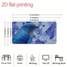 A Large Mouse Pad Featuring a Blue Bird Story Design, Ideal for Esports And Co picture