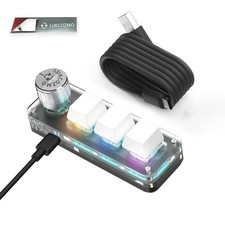 LUKCOZMO Macro Pad Macropad Programmable Keypad Customized 3-Key White picture