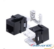 CAT 6 RJ45 Keystone Jacks -Wavenet HD-6EKSJBK-25PK Black (1 Package Of 25 Jacks) picture