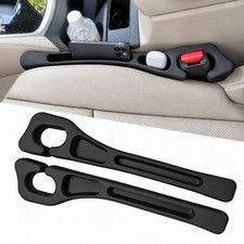 Car Seat Gap Filler, 2PCS Anti-Drop Seat Console Crevice Organizer, Black picture