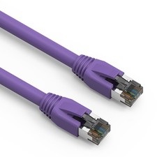 20 Pack of 3Ft CAT8 S/FTP Ethernet Network Cable Purple 24AWG picture