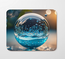 Blue Water Bubble Mouse Pad 9.5