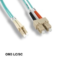 LOT 10pcs 20m OM3 LC to SC 10Gb Multi-Mode Fiber Optic Cable 50/125 Duplex picture