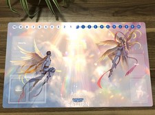 Digimon Playmat ANGEMON & ANGEWOMON  TCG CCG Pad Trading Card Game Mat Mousepad picture