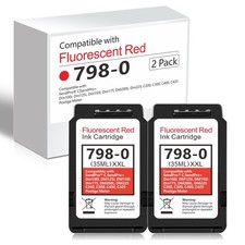 SL-798-0 Fluorescent Red Postage Meter Ink Cartridges 2-Pack for SendPro C200 picture