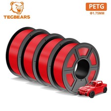TECBEARS 4KG PETG Red 3D Printer Filament Consumables 1.75mm NO Tangle Neatly picture
