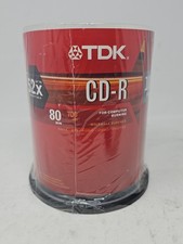 NEW TDK CD-R 100 Pack Discs 700 mb 80 min 52x Recordable Burnable cd-r80cb100t picture