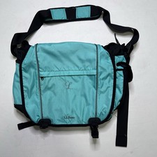 Vintage L.L. Bean Turquoise Computer Nylon Ripstop Commuter  Messenger Bag picture