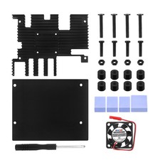 Aluminum Alloy Case With Cooling Fan For Orange Pi 5 Plus Alloy Fan Housing Case picture