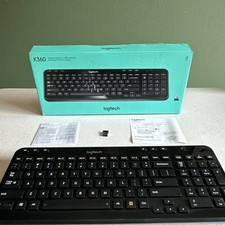 Logitech K360 Wireless Compact Keyboard Black with USB Unifying Receiver In Box picture