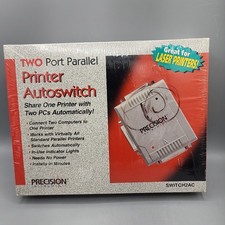 Precision Instruments Two Port Parallel Printer Autoswitch Gray SWITCH2AC Sealed picture