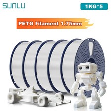 SUNLU PETG 3D Printer Filament 1.75mm 1kg Spool Clear Neat Winding No Knot picture