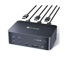 AV Access iDock D23 8K KVM Switch Docking Station for 2 Computers PCs & 3 Mon... picture