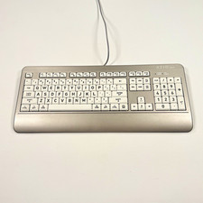AZIO KB540 Wired Water Resistant Aluminum Keyboard, Silver English QWERTY picture