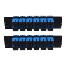 12Core SC UPC Single Mode Fiber Patch Panel SC/SC Coupler Adapter 2 PCS picture