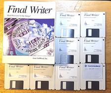 Final Writer Word Processor for Amiga, Book & 8 Disk (untested) vintage software picture