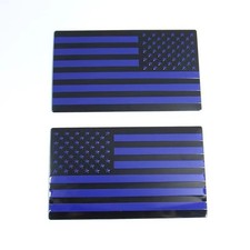 Black Metal Flag Emblem for Cars Trucks 2pcs Forward and Reverse Set (5